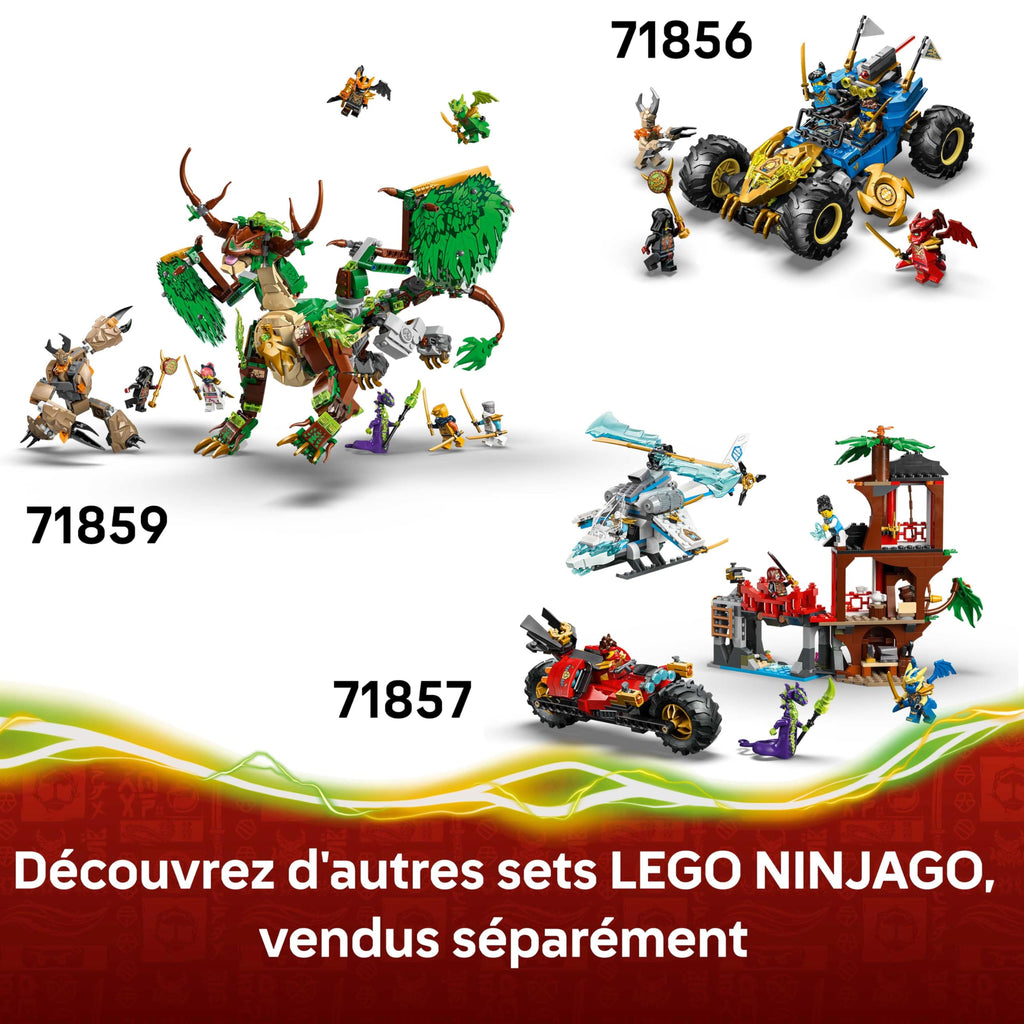 Ninjago Pack de Combat : Le Robot Dragon de Kai - Jouet Ninja avec Figurine d'action, 3 Minifigurines & Katanas - Cadeau d'anniversaire pour Garçon dès 6 Ans & Fans 71851